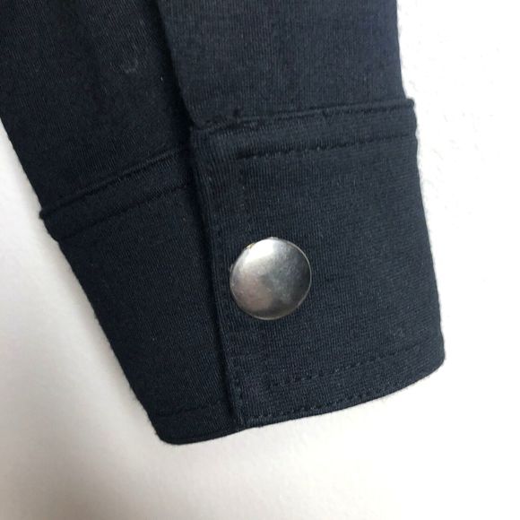 Jockey Full Zip Jacket Womens XS Asymmetric Ponte Stretchy Knit Black Pockets - Picture 8 of 14